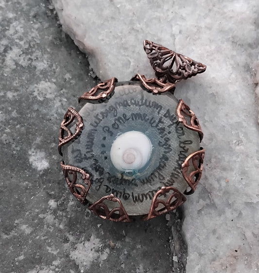 👁 Pendentif oeil de Sainte Lucie corse + Cantique des cantiques