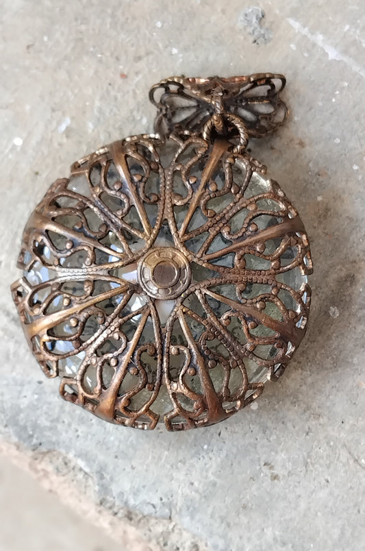 👁 Pendentif artisanal oeil de sainte Lucie corse + verset psaume